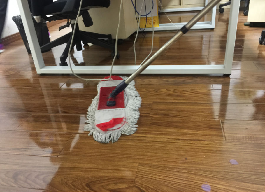 普格县木地板保洁案例